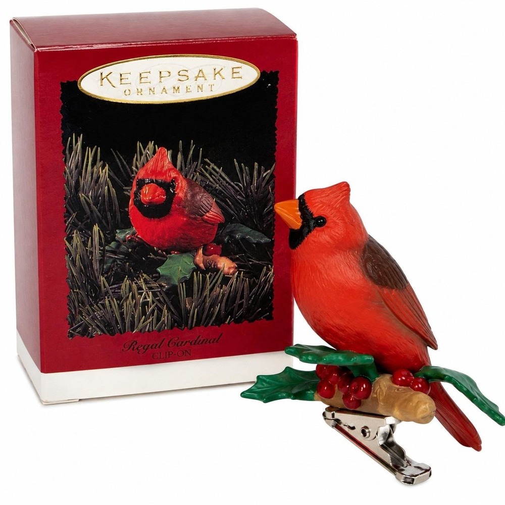 Hallmark Keepsake 1996 Regal Cardinal Clip-On Ornament QX6204 w/ Original Box